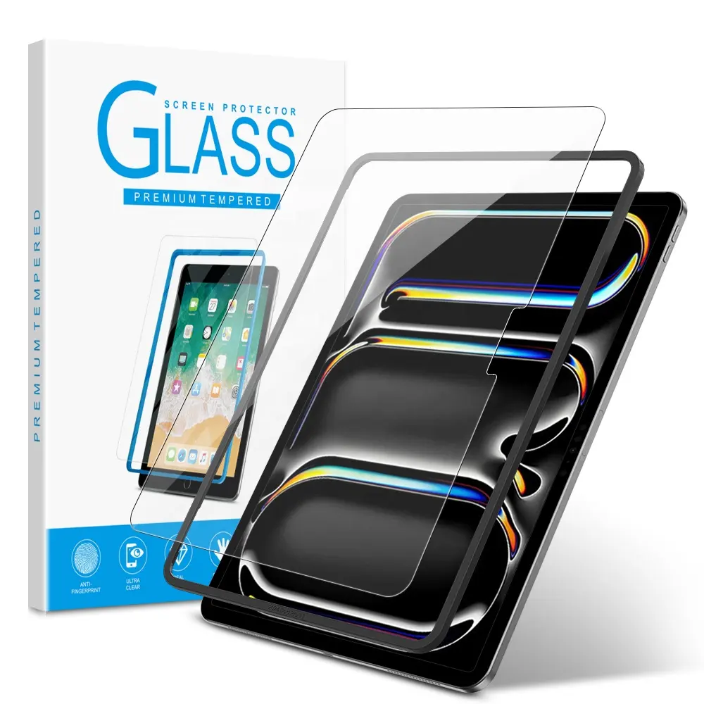 Pelindung layar Tablet untuk iPad Pro 13 11 2024, kaca Tablet K12 untuk iPad Air 11 13 2024 10.5 10.2 Mini 6 kaca tempered untuk AS K-12