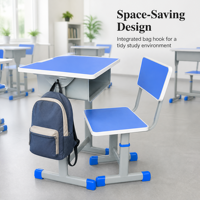 Nouvelle conception de mobilier scolaire pour étudiants, ensemble de bureau et chaise pour salle de classe, bureau d'étude réglable en hauteur