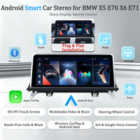 LELV Autoradio pour système Linux 10,25 pouces BMW X5 E70 X6 E71 Lecteur vidéo de navigation Carplay 2007-2013 Android Auto