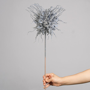 Flores Artificiales en Forma de Bola de Rayo, Orquídea Azul Niebla, Planta Completa Decorativa para Bodas, Accesorio para el Pasillo - Product Image 3
