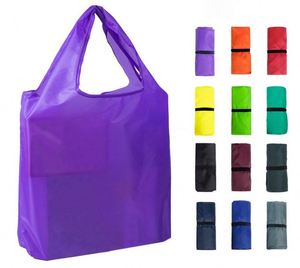 ถุงช้อปปิ้งพับได้แบบม้วนเก็บได้ ผลิตจากโพลีเอสเตอร์  เป็นมิตรกับสิ่งแวดล้อม ใช้ซ้ำได้ เหมาะสำหรับใช้ในชีวิตประจำวัน - Product Image 1