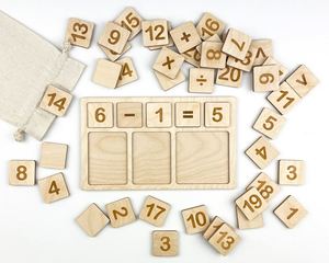 Children Addition and Subtraction Learning Back to School Home Educational Resources <b>Wooden</b> Math Manipulative - Product Image 4