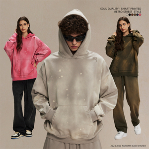 ชุดเสื้อฮู้ดลายลิงสำหรับผู้หญิงและผู้ชายชุดเสื้อมีฮู้ดลายลิงสีพื้นแบบวินเทจ - Product Image 2