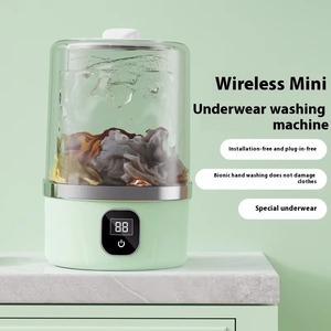 Mini Lavatrice Portatile USB Ricaricabile, Lavatrice Elettrica Semi-Automatica in Plastica per Biancheria Intima e Calzini, Uso Domestico - Product Image 2
