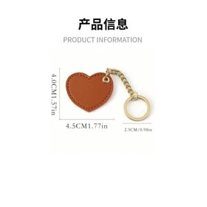 Colorful PU Leather Cute Women Heart Shaped Pendants Love Keychain Holder Stylish <b>Key</b> <b>Rings</b> <b>Bag</b> Accessory for GIfts - Product Image 3