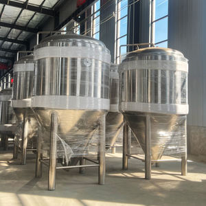 Récipient de fermentation 4000l avec chemise de refroidissement pour bière, réservoir conique - Product Image 4