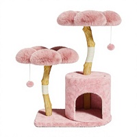 Arbre à chat moderne de luxe, tour pour chat d'intérieur, griffoir en peluche, maison pour chat avec jouet, matériau en sisal, 2 niveaux, carton