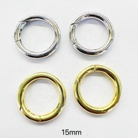 CH-LAP2065 Fermoir à ressort rond 14mm 16mm plaqué or, connecteur de verrouillage à bascule en métal pour la fabrication de chaînes de bijoux faits à la main