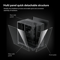 Zeromaster Gaming PC Case Full Tower ATX Tempered Glass Computer Case Panoramic View RGB Chassis OEM