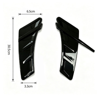 Cache-aération Stéréo en Forme d'Aiguilles de Requin Noir Brillant Universel pour Capot – Accessoire de Décoration Extérieure Modifié pour Voiture