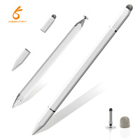 Stylet passif universel 3 en 1 pour tablette avec design léger de 17 g, forme de disque, deux capuchons magnétiques pour écrans tactiles