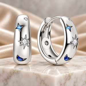 Pendientes de estrella y luna para mujer, joyería de moda minimalista y elegante para uso diario, regalo - Product Image 3