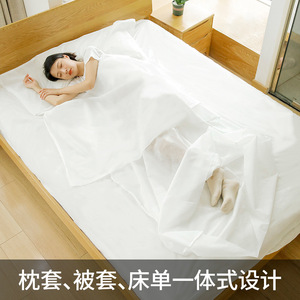 FaSoLa Travel Disposable Breathable Fitted Sheet White 1.5m Hotel Mattress Protector Non-woven Full Coverage - Product Image 5