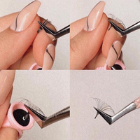 Extensions de cils individuelles en cachemire noir mat, courbure C CC D DD, 0.05 0.07, volume premium, douces
