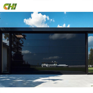 <span class=keywords><strong>Porte</strong></span> de <span class=keywords><strong>garage</strong></span> sectionnelle moderne, <span class=keywords><strong>pliable</strong></span>, à commande automatique, en aluminium et en verre trempé double, avec isolation thermique - Product Image 5