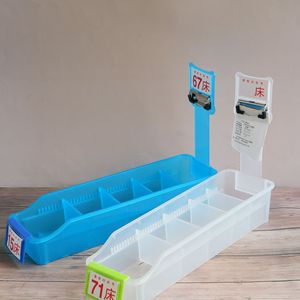 Boîte de perfusion médicale avec compartiments, type rectangulaire sur pied, 4 à 7 compartiments, plateau de rangement pour usage hospitalier - Product Image 3