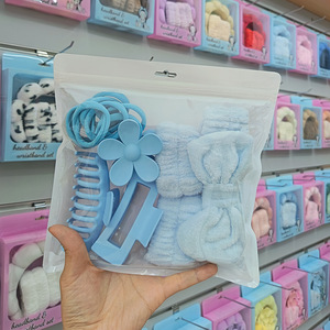 Ensemble de 16 pièces d'attaches à cheveux à haute élasticité Matte Frosted Large Grabber Flower Hair Griffe <span class=keywords><strong>Bandeau</strong></span> avec bracelets Ensemble d'accessoires pour cheveux - Product Image 2