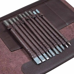 8/10Pcs Carving Knife DIY Tool Set Engraving Knives Tungsten Steel <strong>Chisel</strong> Craft Carved Stone Leather Case <strong>Gouges</strong> Hand Tools - Product Image 6