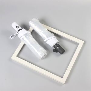 Parapluie transparent POE entièrement automatique de 23 pouces, 10K, pliable en 3 sections, minimaliste, en polyester - Product Image 4
