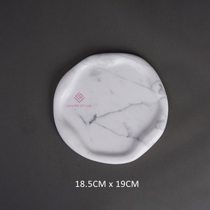 Carrara White <strong>Marble</strong> for <strong>Tray</strong> Creative Decorative Plate Photography Prop Candle Holder Jewelry Organizer - Product Image 1