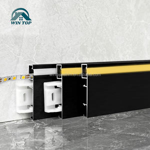 Plinthe en alliage d'aluminium montée sur le côté avec lumière LED Plinthe de <span class=keywords><strong>cuisine</strong></span> pour la chambre à coucher Plinthe d'éclairage en aluminium - Product Image 4
