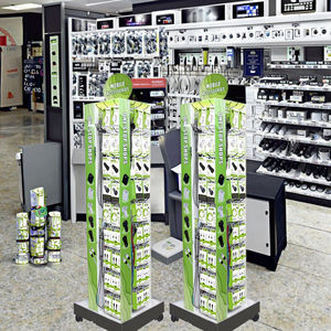 Rak Display Lantai Putar untuk Promosi Charger HP 400pcs di Supermarket, Kabel USB, Charger Dinding, Charger Mobil - Product Image 1