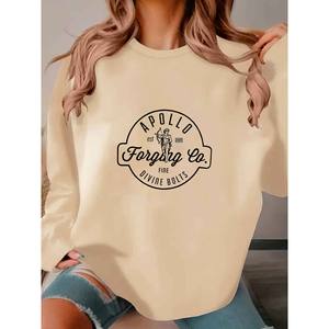 Sweat à capuche personnalisé surdimensionné pour femme, imprimé <span class=keywords><strong>APOLLO</strong></span> EST 1889 FARGANG CO Fine Divine Bolts Printemps/Été - Product Image 1