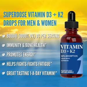 Grosir OEM Vitamin D3 K2 tetesan cairan meningkatkan energi dan mendukung suplemen cair tulang sehat - Product Image 5