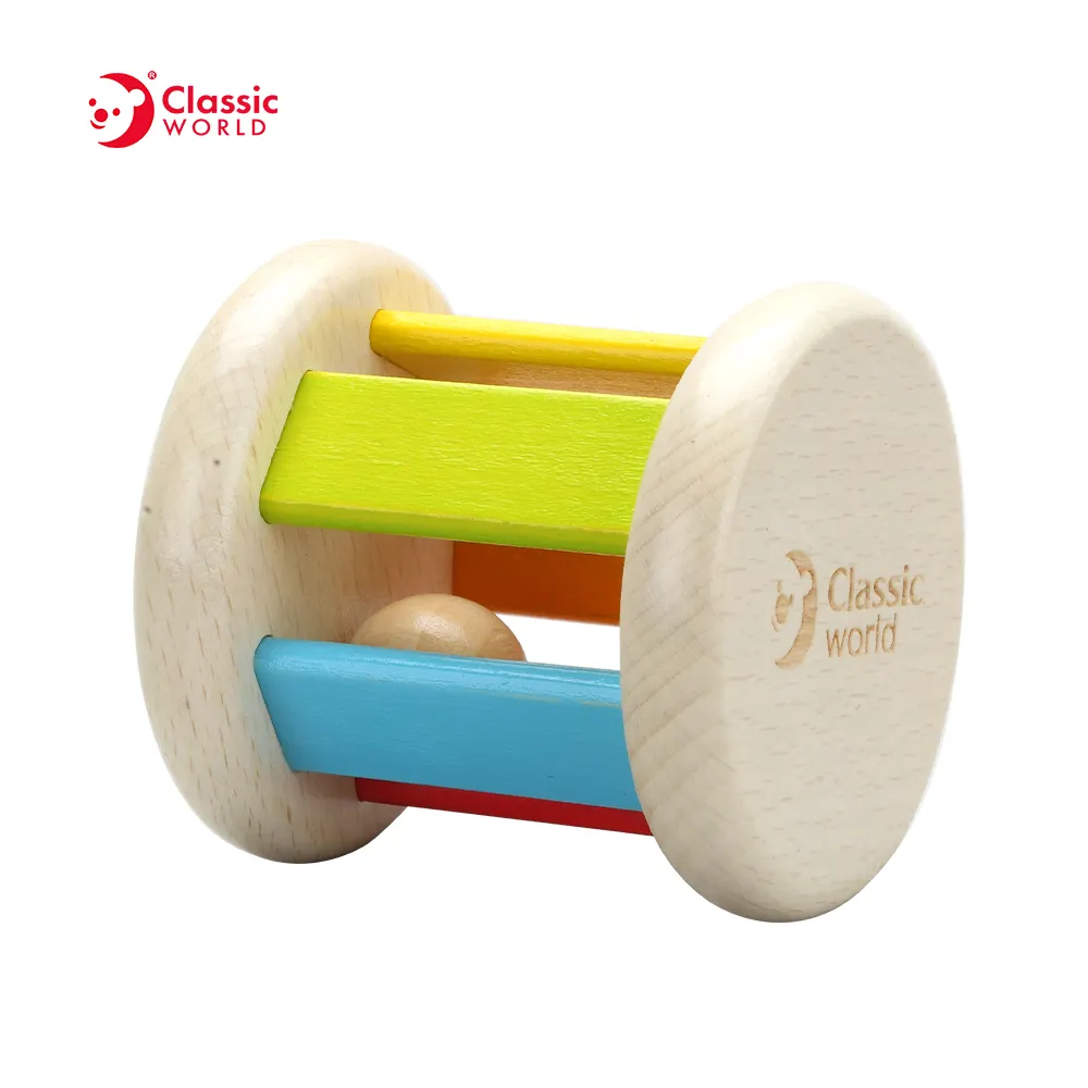Top Selling Educational Wooden Toys Infant Toys Roller Rattle