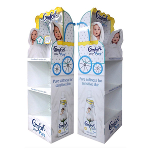 <span class=keywords><strong>Présentoir</strong></span> PVC sur pied à 3 niveaux ; <span class=keywords><strong>Présentoir</strong></span> promotionnel POP pour supermarché pour produits de puériculture et gels douche - Product Image 1