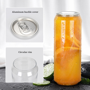 Tùy Chỉnh 330Ml Pet Rõ Ràng Cốc Nhựa Với Nắp Đậy Dùng Một Lần Kem Cà Phê Bia Soda Trà Sữa Nước Trái Cây Đồ Uống Có Thể Hình Dạng Lọ - Product Image 4