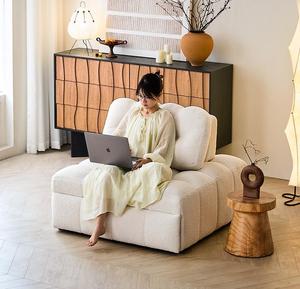 Sofá <span class=keywords><strong>Cama</strong></span> de Tela de Doble Uso, Plegable, Estilo Individual, Forma Cuadrada, para Apartamentos Pequeños, Estudio, Balcón, Villa - Product Image 5