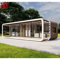 Maison-capsule Apple Pod de 20 pieds à vendre, haut de gamme, entièrement personnalisée, entièrement équipée, maison-capsule moderne modulaire, cabane préfabriquée