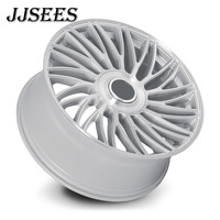 JJSEES 6061 Jantes en alliage d'aluminium forgé monobloc 18-22 pouces légères personnalisées noir/argent 30mm ET 100mm PCD