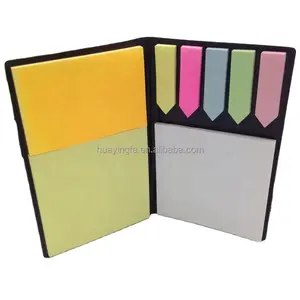 2024 New product ideas Eco Friendly PU leather cover calendar sticky message notepad memo stationery customized set