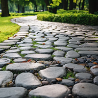 Dalle aléatoire en granit noir pierre de basalte noir pavé de motif fou pour allée à l'extérieur du jardin