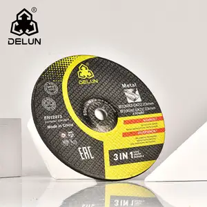 Roue de coupe DELUN 230 mm 9 pouces roue de coupe en aluminium blanc pour inox avec disque de coupe à prix raisonnable