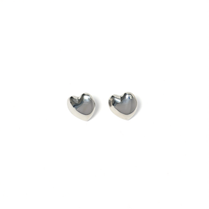 Pendientes de botón con forma de corazón, acero inoxidable 316L, chapado en oro PVD, joyería de moda - Product Image 2