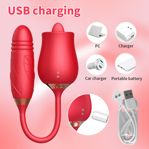 Delove alat bantu seks 2 in 1 untuk wanita, mainan seks cipratan dapat diisi ulang masturbasi pola kerlip 10 tautan - Product Image 6