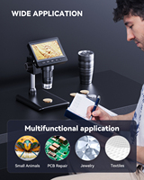 4.3" HD LCD Screen 1000X Digital Microscope Mobile Repair 8 LED VGA Electric Microscopio for Testing and Analysis Instruments