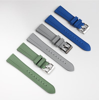 Bracelet de montre en caoutchouc FKM 20mm 22mm avec logo personnalisé pour Seiko pour Longines Classic Fluororubber Tropical Bracelet Bracelets de montre