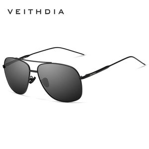 Veithdia Men's Polarized Sunglasses Square Metal <b>Frame</b> Blue Lens UV400 Protection For Driving Fishing Cycling Fashion - Product Image 5