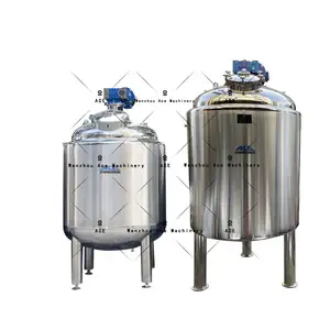 500 Liters SS304 316L Mirror Polishing Electric Heating Sugar Dissolution Storage Tank With Mixer