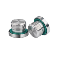 DIN 908 G1/8 - G2 Bouchon de tuyau en acier inoxydable 304 Bouchons à vis à six pans creux avec collier