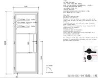 Porte française en acier et verre pour l'intérieur de la maison, à ouverture manuelle, finition