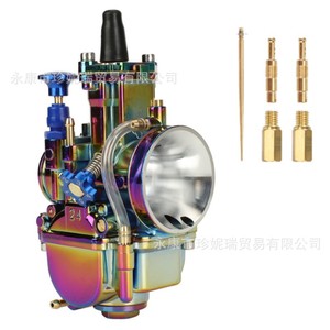 Carburador Zhennerui Pwk24 de 24 mm, Pieza de Repuesto para Sistema de Combustible de Motocicleta de Aluminio, con Manguera, Compatible con el Compartimento del Motor - Product Image 1