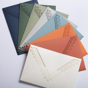 Phong bì hình tam giác phong cách phương Tây, phong bì chạm khắc rỗng cao cấp, làm thiệp chúc mừng, lời mời, phong bì giấy ren - Product Image 4