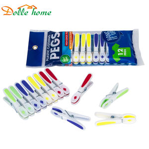 คลิปหนีบผ้ากันลมหลากสี 24 ชิ้น ลายดอกไม้ สำหรับใช้ในบ้าน กระเป๋า ตู้เสื้อผ้า - Product Image 1