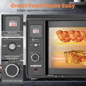 30L Display digitale elettrico tostapane forno <span class=keywords><strong>Grill</strong></span> e Barbecue per uso domestico con funzione calda alloggiamento in metallo resistente - Product Image 3