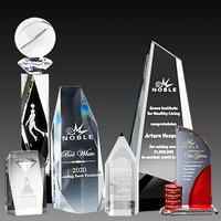 Noble trophée de cristal Apple personnalisé de haute qualité